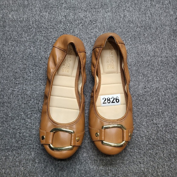 Adam Tucker by me Too Nellie Brown Leather Buckle Ballet Flats Women's Size 7M - Picture 7 of 7